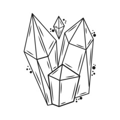 quartz minimalist style tattoo