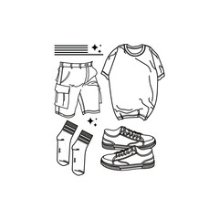 illustration of clothes