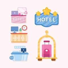 five hotel service icons