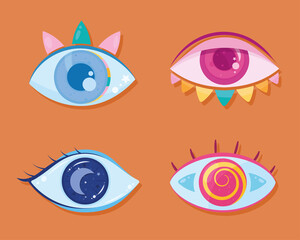 four eyes human icons