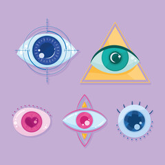 five eyes human icons