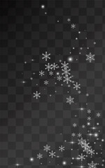 Silver Snow Vector Transparent Background.