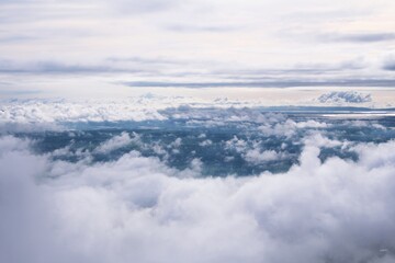 clouds over the mountains