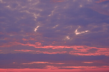 Beautifu purple sky at the dusk.