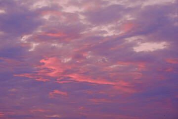Beautifu purple sky at the dusk.