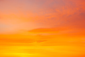 Beautifu orange sky at the dusk.