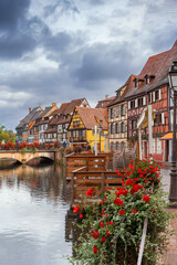 Obraz premium Embankment of Lauch River, Colmar, France