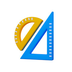 3d illustration ruler icon