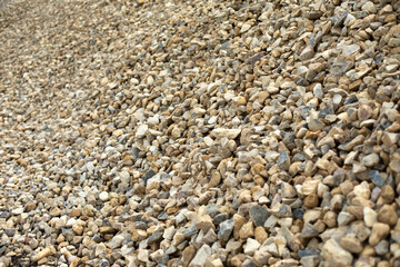 Gravel texture. Small stone. Construction details. Building material.
