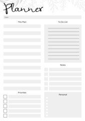 Digital Planner Templates Sheet.