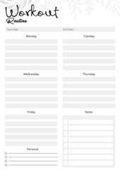Prientable Workout Templates Sheet.