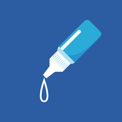 Eye drops vector. Eye drops cartoon vector.