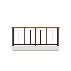 Balcony cartoon vector. Railing vector. Fence vector.