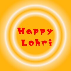 Lohri Holiday. Text on a beautiful background. Festive illustration of Happy Lochri for the festival