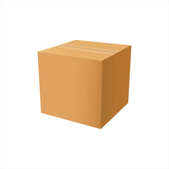cardboard box isolated on white
