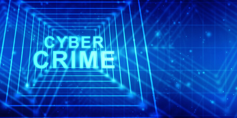 2d illustration abstract Cyber crime


