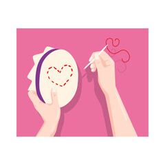 Handmade Tambour Craft Composition