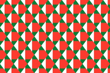 Geometric pattern in the colors of the national flag of Madagascar. The colors of Madagascar.