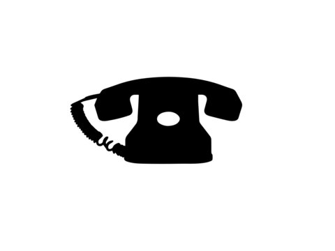 Phone solid icon telephone vector image,Phone icon solid handset purple gradient vector image,Telephone call contact us handset phone solid vector image