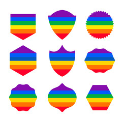 LGBT coat of arms set badge banner bisexual homosexual