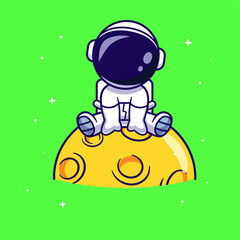cute astronaut cartoon vector icon