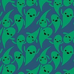 Naklejka na ściany i meble Halloween seamless ghost pattern for wallpaper and packaging and gifts and cards and linens and kids and fabrics