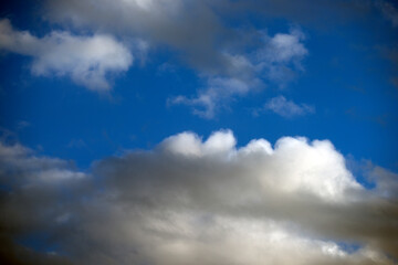 Naklejka na ściany i meble blue sky with clouds, nacka sweden, sverige