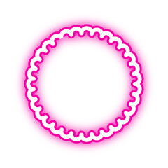 colorful neon round frame
