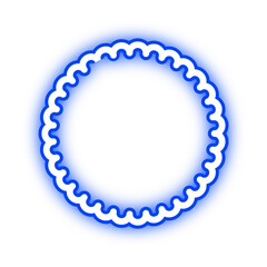 colorful neon round frame
