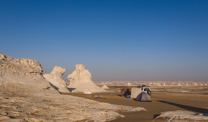 Overnight Camping Stay in the Heart of White Desert Protected Area under the stars of Farafra...