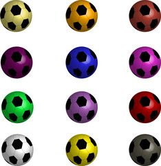 Colorful balls pattern on white background	
