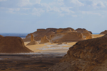Landscape View of the White Desert Protected Area in the Farafra Oasis, Egypt