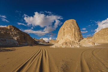 Landscape View of the White Desert Protected Area in the Farafra Oasis, Egypt