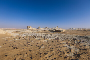 Landscape View of the White Desert Protected Area in the Farafra Oasis, Egypt