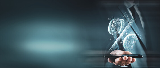 percent sign percentage icon interest rate