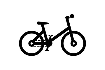 Women's mountain bike icon without top frame on a white background