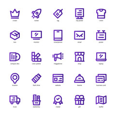 Brand Identity icon pack for your website design, logo, app, UI. Brand Identity icon basic line and gradient design. Vector graphics illustration and editable stroke.