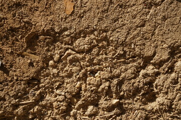 close up of old and adobe wall