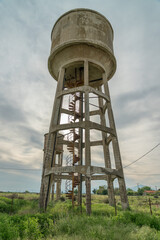 Water tower in a rural village in Greece