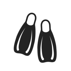 diving flippers icon. scuba and sea vacation symbol. isolated vector image © Назарій