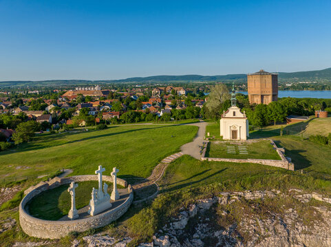 Tata - The Calvary Hill (Kalvaria)a in Tata, Hungary. Tata is a town in northwestern Hungary, Komarom-Esztergom county, 9 km northwest from the county seat Tatabanya.