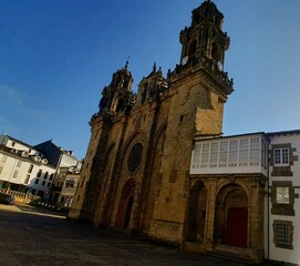 Fototapeta na wymiar Fachada Catedral de la Asunción en Mondoñedo, Galicia