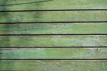 planches de bois peintes en vert