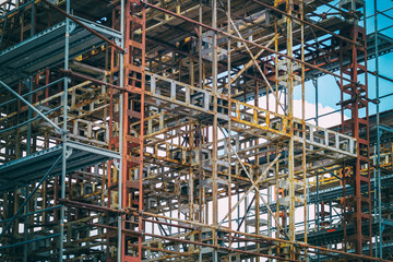Metal scaffolding structure