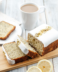
lemon cake on the table