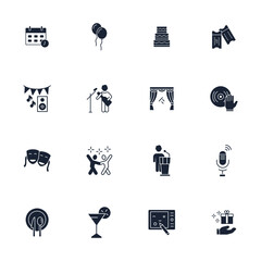 Fototapeta na wymiar Event icons set . Event pack symbol vector elements for infographic web