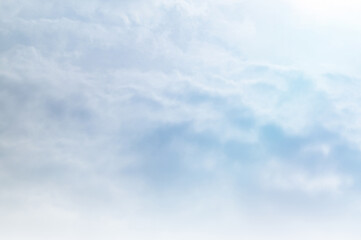 Blue sky with white cloud. The summer heaven is colorful clearing day Good weather and beautiful nature in the morning.