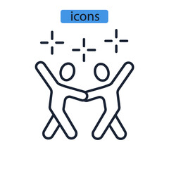 dancing icons  symbol vector elements for infographic web