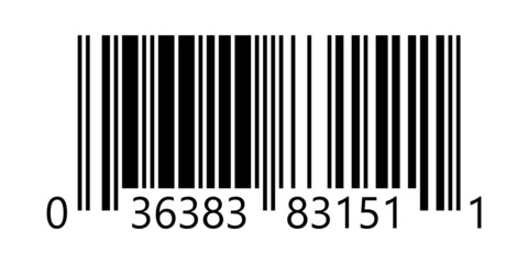 Linear vector bar code template. Barcode pattern.