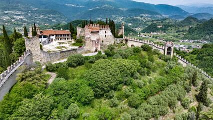 Marostica-Castello superiore visto dall'alto